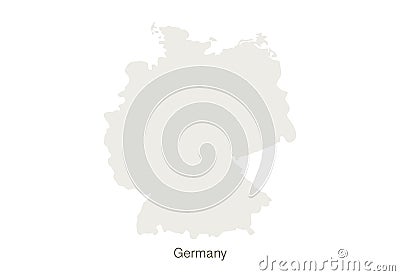 Mockup of Germany map on a white background. Vector illustration template Vector Illustration