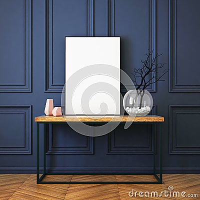 Mockup interior in classic style Stock Photo