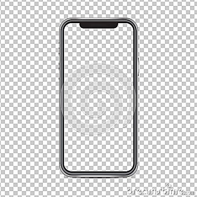 Mockup iPhone x screen and background have png isolated on background. Stock Photo