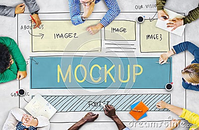 Mockup Object Imitate Model Replica Design Reproduce Concept Stock Photo