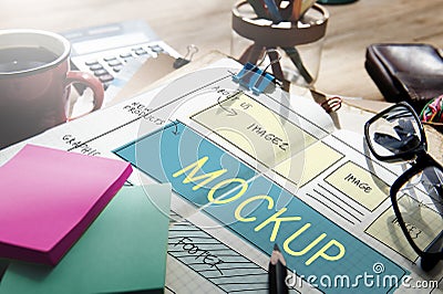 Mockup Object Imitate Model Replica Design Reproduce Concept Stock Photo