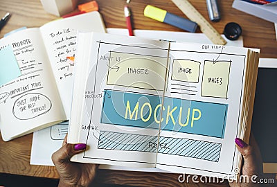 Mockup Object Imitate Model Replica Design Reproduce Concept Stock Photo