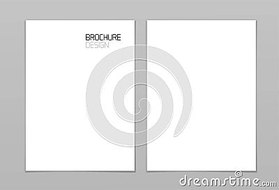 Mockup paper a4 page card empty blank template for identity branding presentation, empty clean pages mock up layout for Vector Illustration
