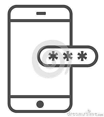 Mockup phone with encrypted password authentication. Two Factor Authentication or Multifactor Authentication icon Stock Photo