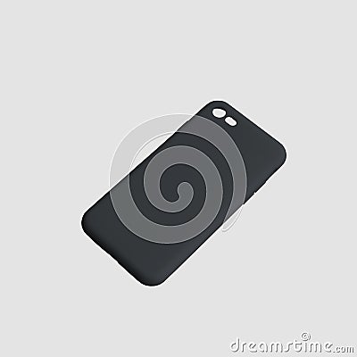 Mockup of a plastic container on the phone, for advertising in an online store, front view Stock Photo