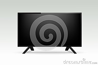 Mockup realistic TV on transparant background. Vector Vector Illustration