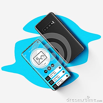 Podcast mobile application design concept Vector Illustration