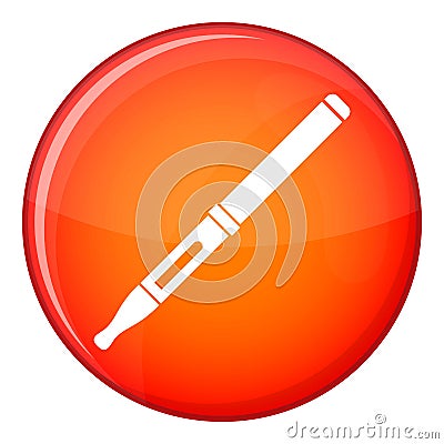 Mod and clearomizer in the kit icon, flat style Vector Illustration