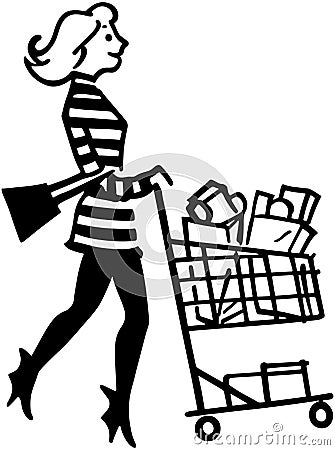 Mod Shopper Vector Illustration