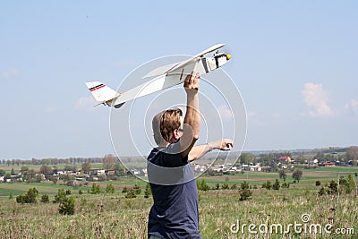 Model airplane Stock Photo