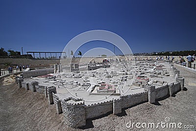 Model of ancient Jerusalem Editorial Stock Photo