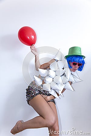 Pop art avantgarde girl Stock Photo