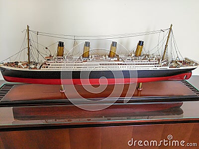 Model boat toy hobby Stock Photo