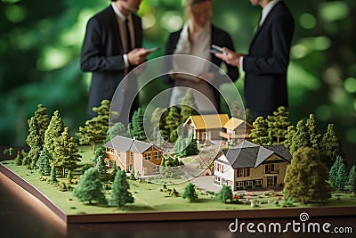 Model Buildings Real Estate Planning Concept Stock Photo