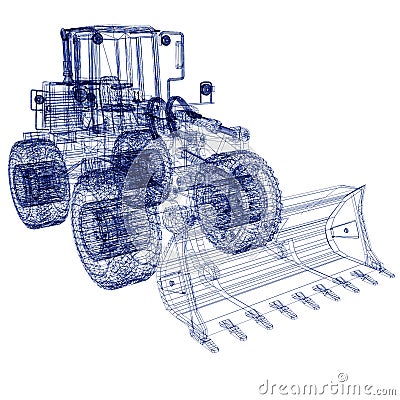 Model bulldozer Stock Photo