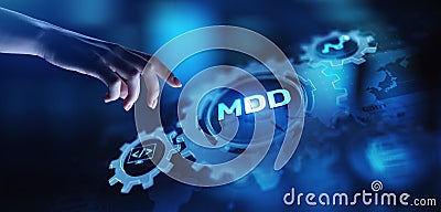 Model-Driven Development MDD for Efficient Software Engineering Stock Photo