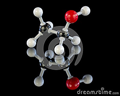 Model of an Ethanol molecule Stock Photo