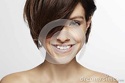 Model with fashionable hair Stock Photo