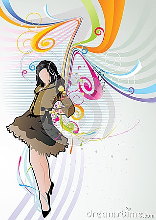 Model girl vector illustration Vector Illustration