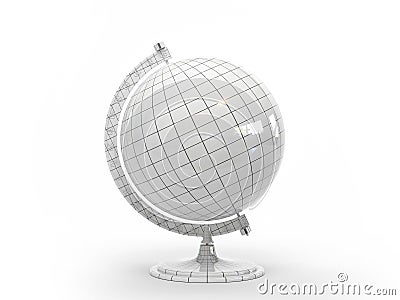 Model Globe 3D Stock Photo