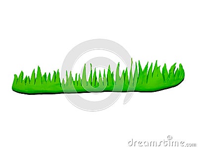 Model grass clay on isolated Stock Photo