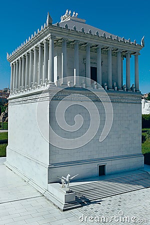 Model of Halcarnassus Mausoleum Editorial Stock Photo
