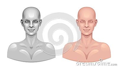 Model head Vector Illustration