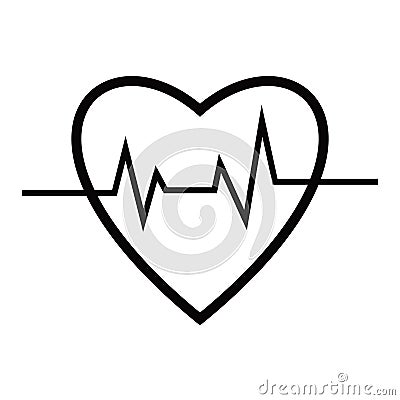 Heartbeat in healthcare Vector Illustration