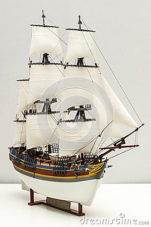 HMS Bounty Model Stock Photo