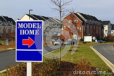 Model Home Sign Stock Photo