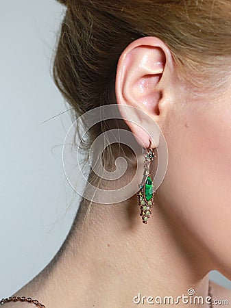 Model and jewelery Stock Photo