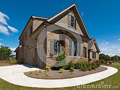 Model Luxury Home Exterior extreme view Stock Photo