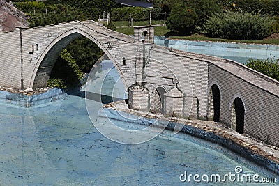 Model of Malabadi Bridge Editorial Stock Photo