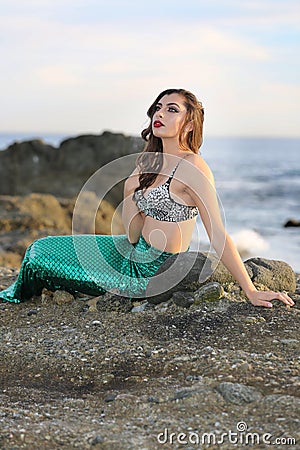 Model mermaid Stock Photo