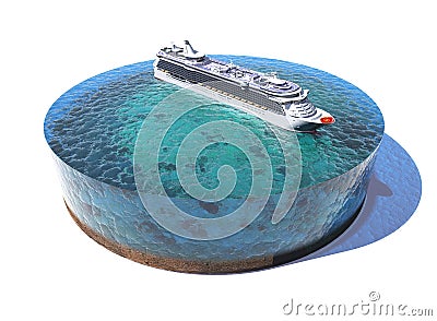 Model of the ocean Stock Photo