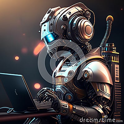 model onto a physical robot and observe its performance in real-world scenarios Cartoon Illustration