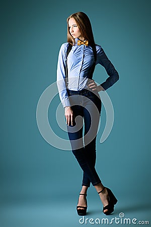 https://thumbs.dreamstime.com/x/model-pose-full-length-portrait-elegant-girl-poses-blouse-bow-tie-refined-style-old-europe-38790161.jpg