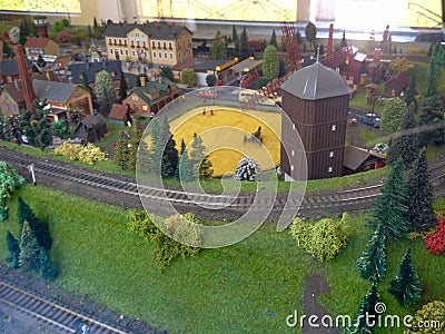 Model railroad Editorial Stock Photo