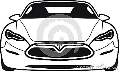 Model s Tesla Vector Illustration