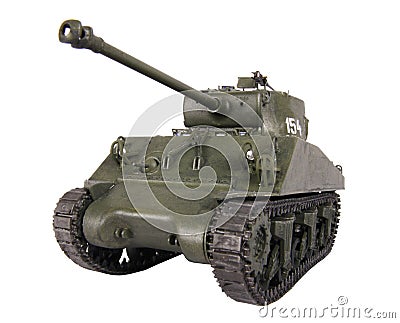 Model of Sherman tank Stock Photo