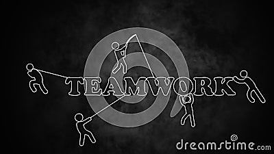 Model of team work Stock Photo