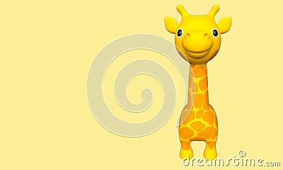 Model toy giraffe. 3d rendering Stock Photo