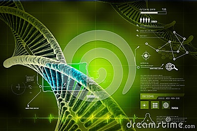 Model of twisted DNA chain Stock Photo
