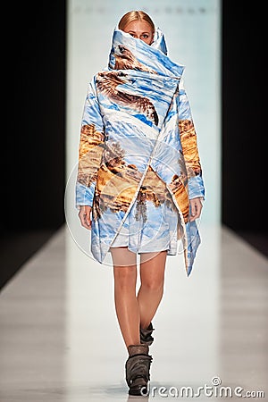 A model walks on the Kamila Kurbani catwalk Editorial Stock Photo