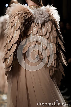 A model walks the runway at the Anna Sui Fall 2013 fashion show during Mercedes-Benz Fashion Week in New York City. Stock Photo