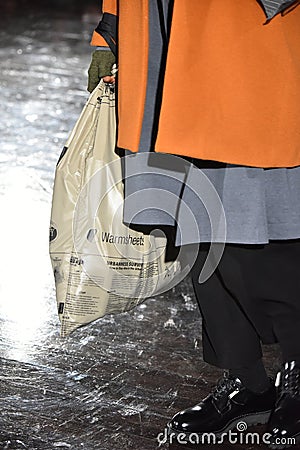 A model walks the runway wearing N. Hoolywood Editorial Stock Photo