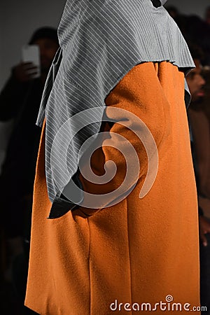 A model walks the runway wearing N. Hoolywood Editorial Stock Photo