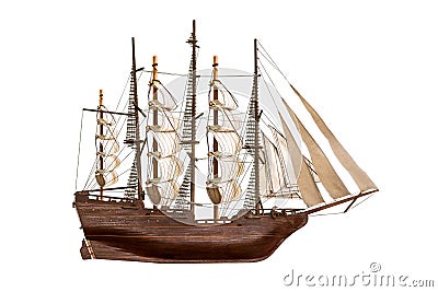 Schooner isolated Stock Photo