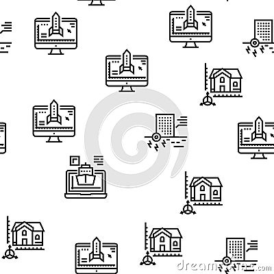 Modeling Engineering Vector Seamless Pattern Vector Illustration