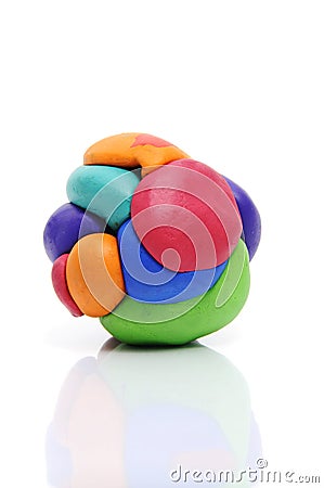 Modelling clay ball Stock Photo